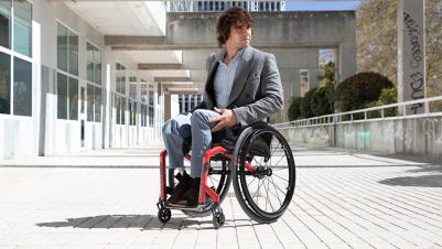 Küschall K-Series 2.0 manual wheelchair with red frame
