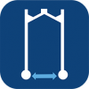 Inside width legs closed